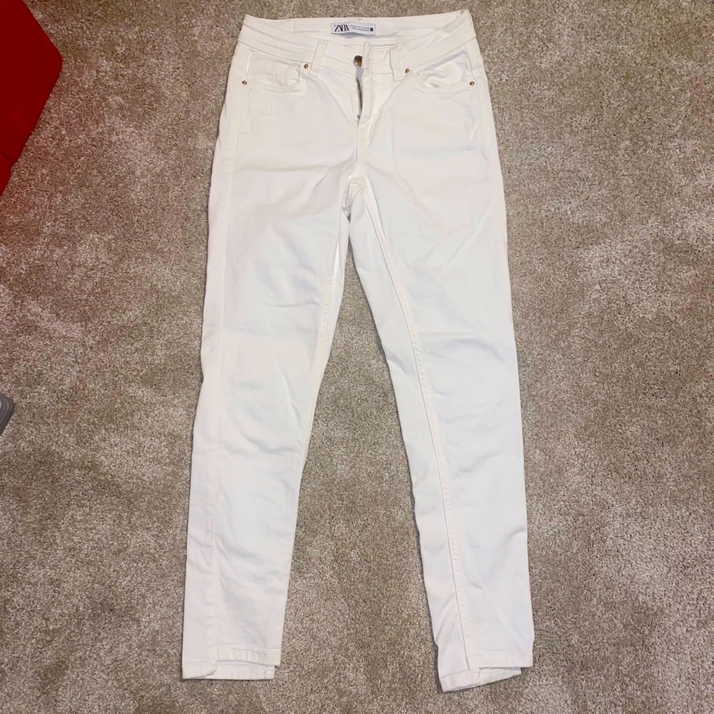 White Zara skinny jeans size 2